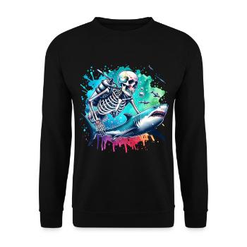 Diving Divers - Unisex Sweatshirt - black - Front - Alina (178cm) & Michal (187cm)