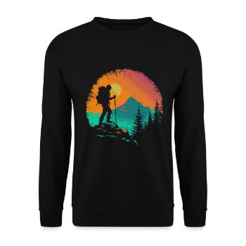 Randonnée Montagne Nature - Sweat-shirt Unisexe - noir - Devant - Alina (178cm) & Michal (187cm)