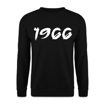 1966 Geschenk zum 59. Jahrestag 1966 Retro 1966 - Unisex Pullover - Schwarz - Vorne - Alina (178cm) & Michal (187cm)