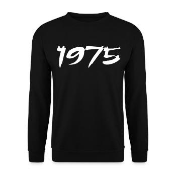 1975 Cadeau 50e Anniversaire 1975 Retro 1975 - Sweat-shirt Unisexe - noir - Devant - Alina (178cm) & Michal (187cm)