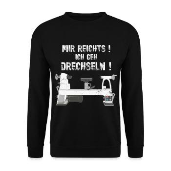 Drechsler Drechseln Drechselbank Drechsel - Unisex Pullover - Schwarz - Vorne - Alina (178cm) & Michal (187cm)