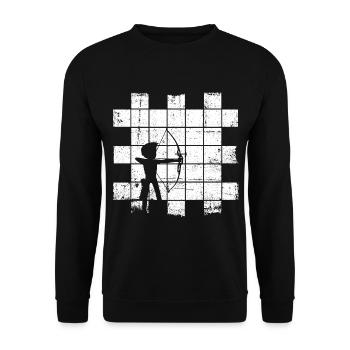 Archery Archery Archer - Unisex Sweatshirt - black - Front - Alina (178cm) & Michal (187cm)