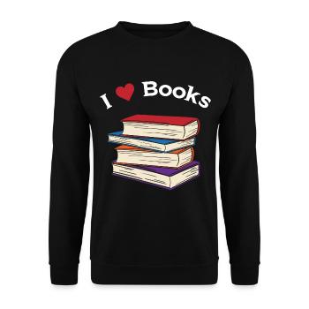Livre livres amour - Sweat-shirt Unisexe - noir - Devant - Alina (178cm) & Michal (187cm)