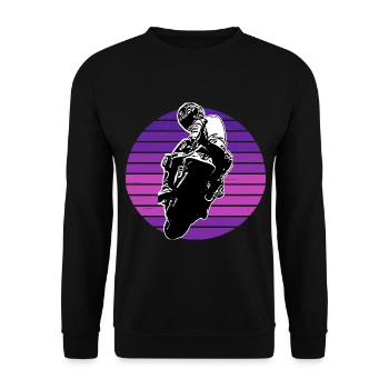 Motorcycle Lifestyle / Motorcycle / Motorcycles biker - Unisex Sweatshirt - black - Front - Alina (178cm) & Michal (187cm)