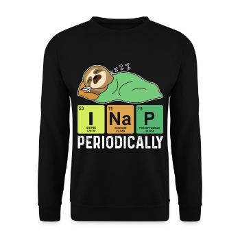 I take a nap regularly, funny nick - Unisex Sweatshirt - black - Front - Alina (178cm) & Michal (187cm)