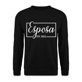 Esposa Est. 2022 Engagement Bridal Shower Wedding - Unisex Sweatshirt - black - Front - Alina (178cm) & Michal (187cm)
