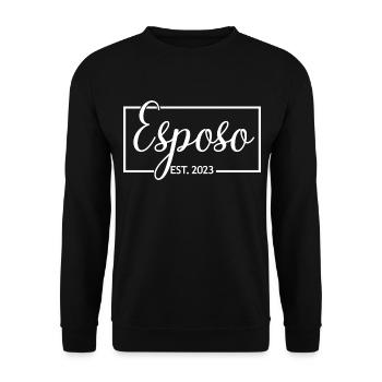 Esposo Est. 2023 Mariage cadeau du marié de fiançailles - Sweat-shirt Unisexe - noir - Devant - Alina (178cm) & Michal (187cm)
