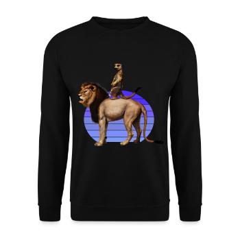 Suricate royal - Sweat-shirt Unisexe - noir - Devant - Alina (178cm) & Michal (187cm)