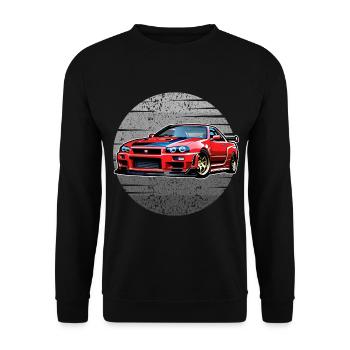 Jdm / Tuning / Turbocharger / Rims / Chiptuning - Unisex Sweatshirt - black - Front - Alina (178cm) & Michal (187cm)
