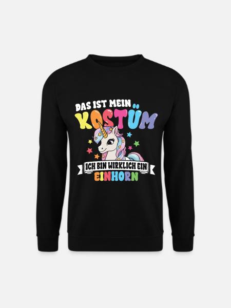 Einhorn Kostüm - Unisex Pullover - Schwarz