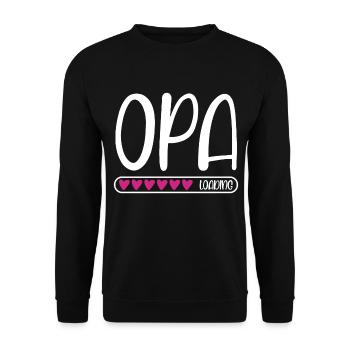 Opa loading - Unisex Pullover - Schwarz - Vorne - Alina (178cm) & Michal (187cm)