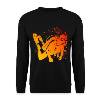 Plongée sous-marine Scuba Tauchen Plongée Tauchen - Sweat-shirt Unisexe - noir - Devant - Alina (178cm) & Michal (187cm)