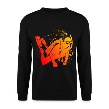 Men's Free Dive Diving Scuba Diving Scuba Diving - Unisex Sweatshirt - black - Front - Alina (178cm) & Michal (187cm)