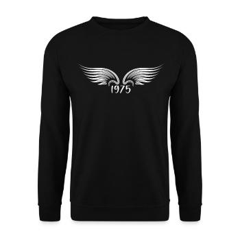 Original 1975 Vintage 1975 Gift 1975 Retro - Unisex Sweatshirt - black - Front - Alina (178cm) & Michal (187cm)