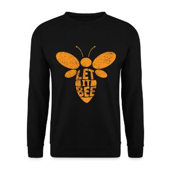 Biene Spruch Lustig Schoen - Unisex Pullover - Schwarz - Vorne - Alina (178cm) & Michal (187cm)