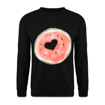 Melon Coeur - Sweat-shirt Unisexe - noir - Devant - Alina (178cm) & Michal (187cm)