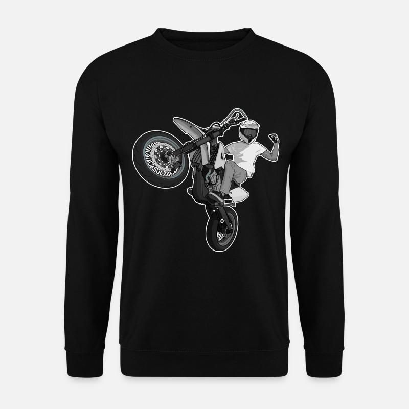 Supermotard / Supermotard / Supermotard Wheelie Bikers - Sweat-shirt Unisexe - noir