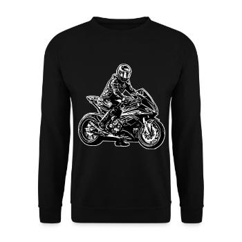 Motorcycle Lifestyle / Motorrad / Motorräder biker - Unisex Pullover - Schwarz - Vorne - Alina (178cm) & Michal (187cm)