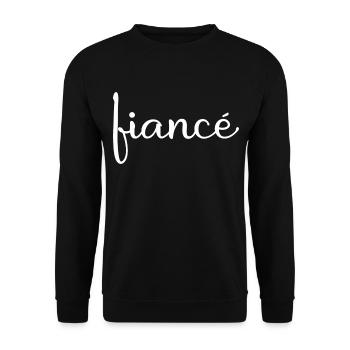 Fiancé Matching Engagement Gift Groom’s Mariage du marié - Sweat-shirt Unisexe - noir - Devant - Alina (178cm) & Michal (187cm)