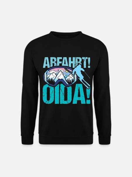 Abfahrt Ski - Unisex Pullover - Schwarz