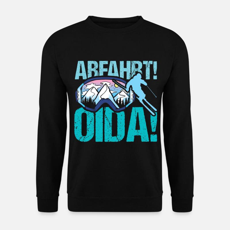 Abfahrt Ski - Unisex Pullover - Schwarz