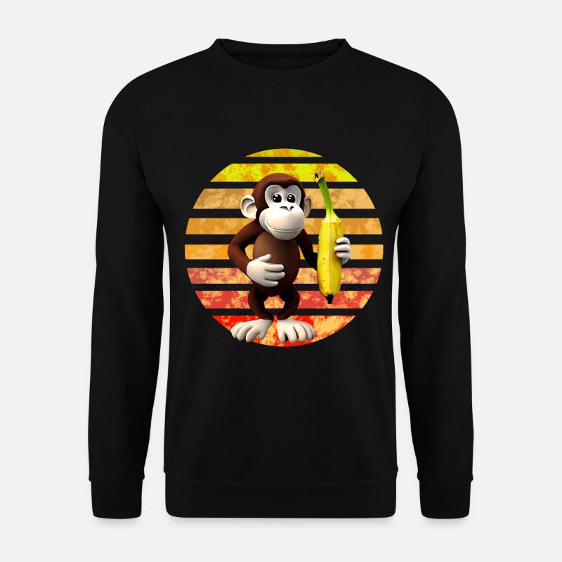 Banana Monkey - Unisex Sweatshirt - black