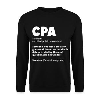 Cpa Definition - Accountant Funny Gift - Unisex Sweatshirt - black - Front - Alina (178cm) & Michal (187cm)