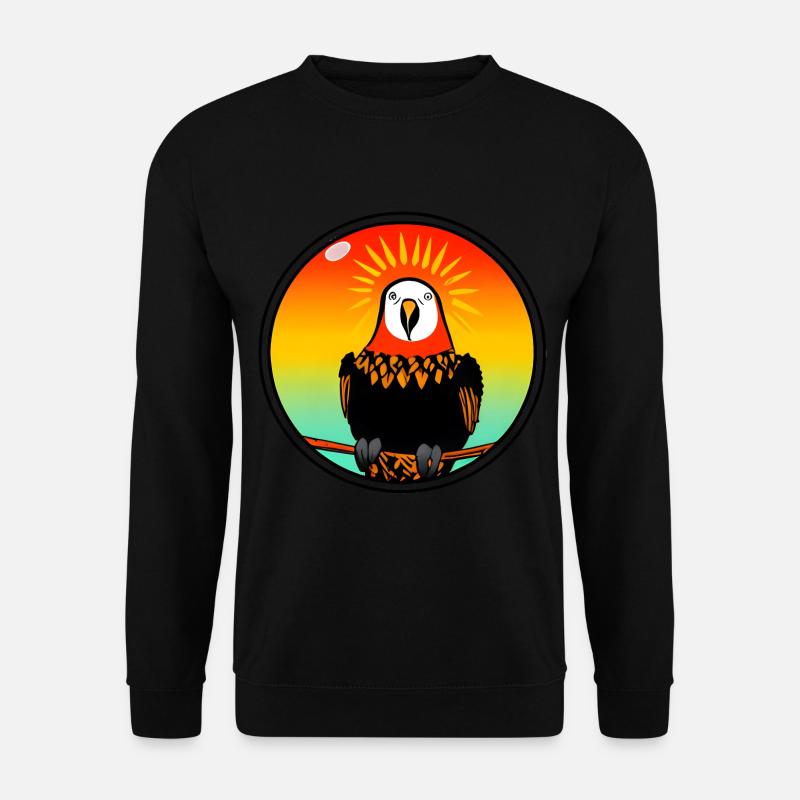 Cool parrot at sunset - Unisex Sweatshirt - black