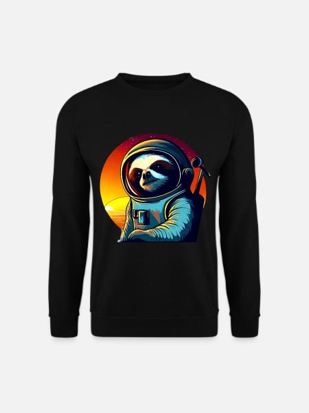 Lazyer in space at sunset - Unisex Sweatshirt - black