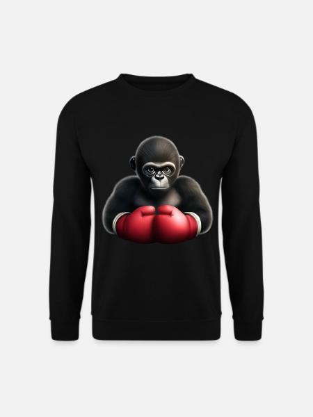 Boxer Gorille - Sweat-shirt Unisexe - noir