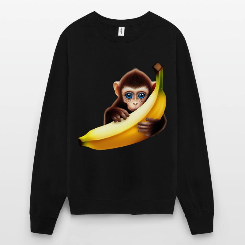 Banane à cache-cache de singe Sweat-shirt Unisexe