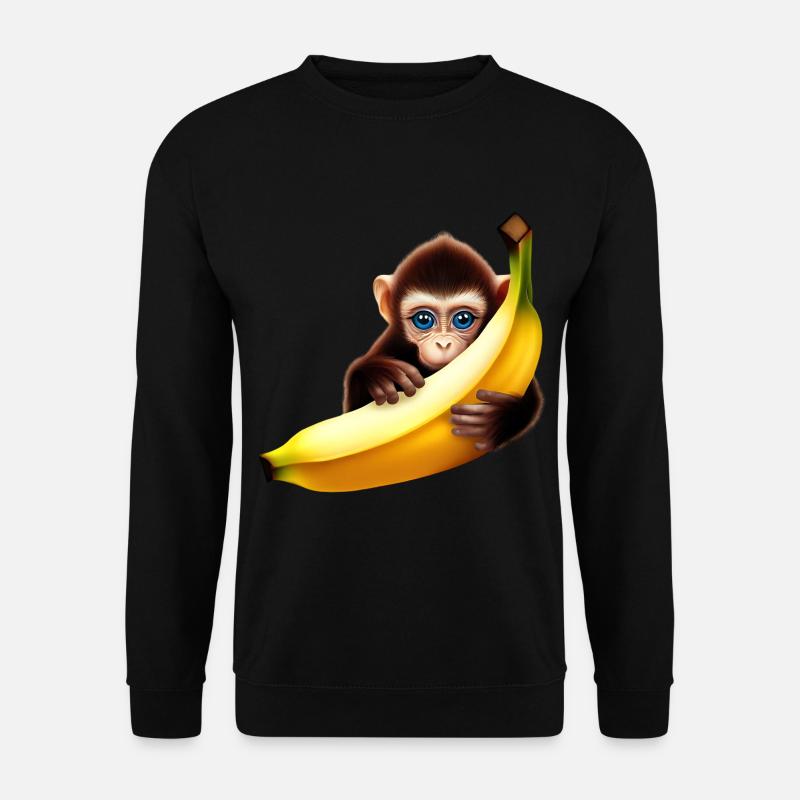 Monkey hide-and-seek banana - Unisex Sweatshirt - black