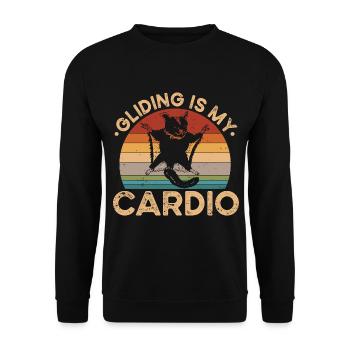 Glisse Cardio Sugar Glider Propriétaire Sugar - Sweat-shirt Unisexe - noir - Devant - Alina (178cm) & Michal (187cm)