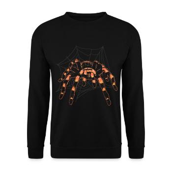Retro tarantula owner pet spider - Unisex Sweatshirt - black - Front - Alina (178cm) & Michal (187cm)