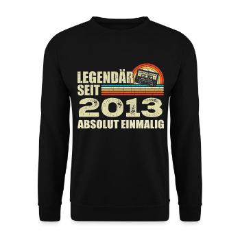 Légendaire depuis 2013 - absolument unique - Sweat-shirt Unisexe - noir - Devant - Alina (178cm) & Michal (187cm)