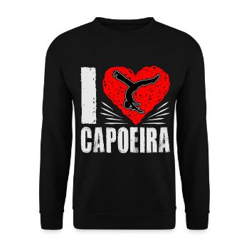 Ich liebe Capoeira - Unisex Pullover - Schwarz - Vorne - Alina (178cm) & Michal (187cm)