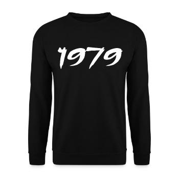 1979 Geschenk 46. Jubiläum 1979 Retro 1979 - Unisex Pullover - Schwarz - Vorne - Alina (178cm) & Michal (187cm)