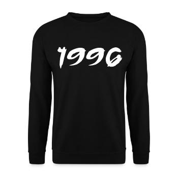 1996 Geschenk zum 29-jährigen Jubiläum 1996 Retro 1996 - Unisex Pullover - Schwarz - Vorne - Alina (178cm) & Michal (187cm)