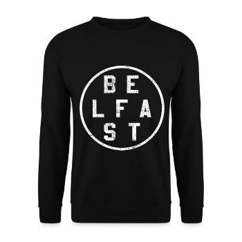 Northern Ireland Belfast - Unisex Sweatshirt - black - Front - Alina (178cm) & Michal (187cm)