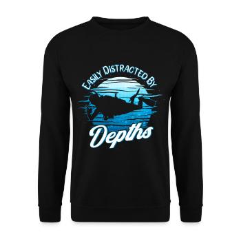 Scuba Diver Dive Trip Cadeau de plongée sous-marine - Sweat-shirt Unisexe - noir - Devant - Alina (178cm) & Michal (187cm)