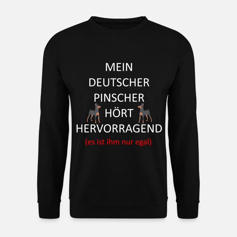 Deutscher Pinscher Hunde Pinschers - Unisex Pullover - Schwarz