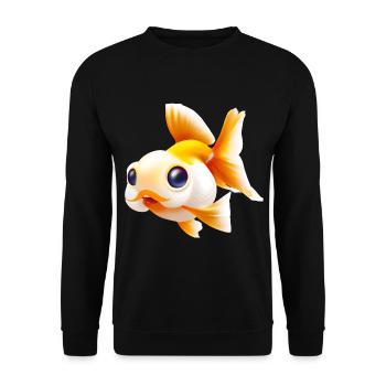 Goldfisch - Unisex Pullover - Schwarz - Vorne - Alina (178cm) & Michal (187cm)
