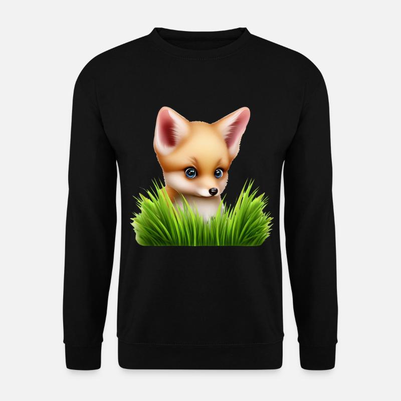 Fox in the tall grass - Unisex Sweatshirt - black