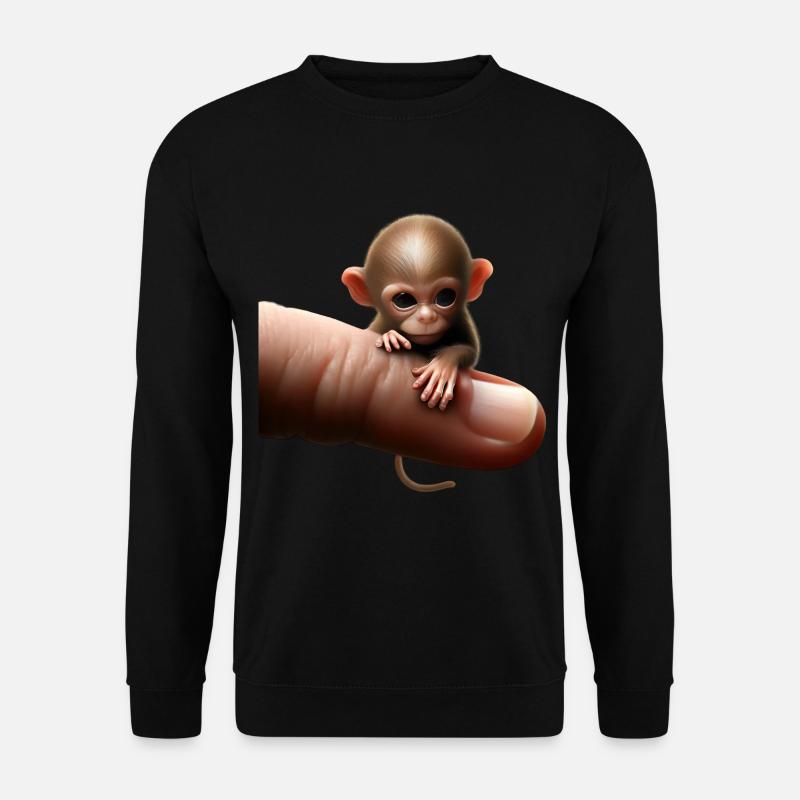 Finger monkey on the finger - Unisex Sweatshirt - black
