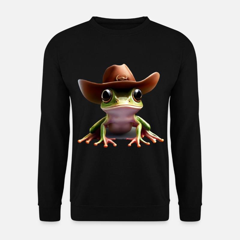 Cowboy Frog - Unisex Sweatshirt - black
