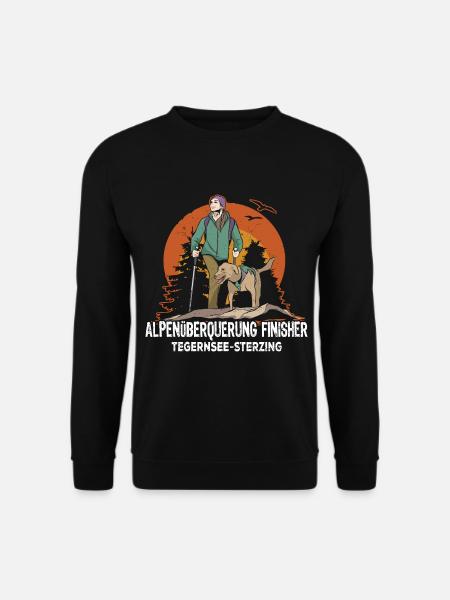 Alpenüberquerung Finisher Tegernsee Sterzing - Unisex Pullover - Schwarz