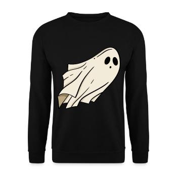 Halloween fantôme - Sweat-shirt Unisexe - noir - Devant - Alina (178cm) & Michal (187cm)