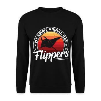 Raies manta Animal de puissance Amateurs de raies Manta - Sweat-shirt Unisexe - noir - Devant - Alina (178cm) & Michal (187cm)