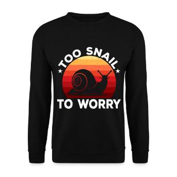 Snail lovers to snails to worry about - Unisex Sweatshirt - black - Front - Alina (178cm) & Michal (187cm)