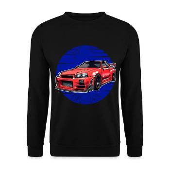 Jdm Halloween edition / Tuning Mechanic Costume - Unisex Sweatshirt - black - Front - Alina (178cm) & Michal (187cm)